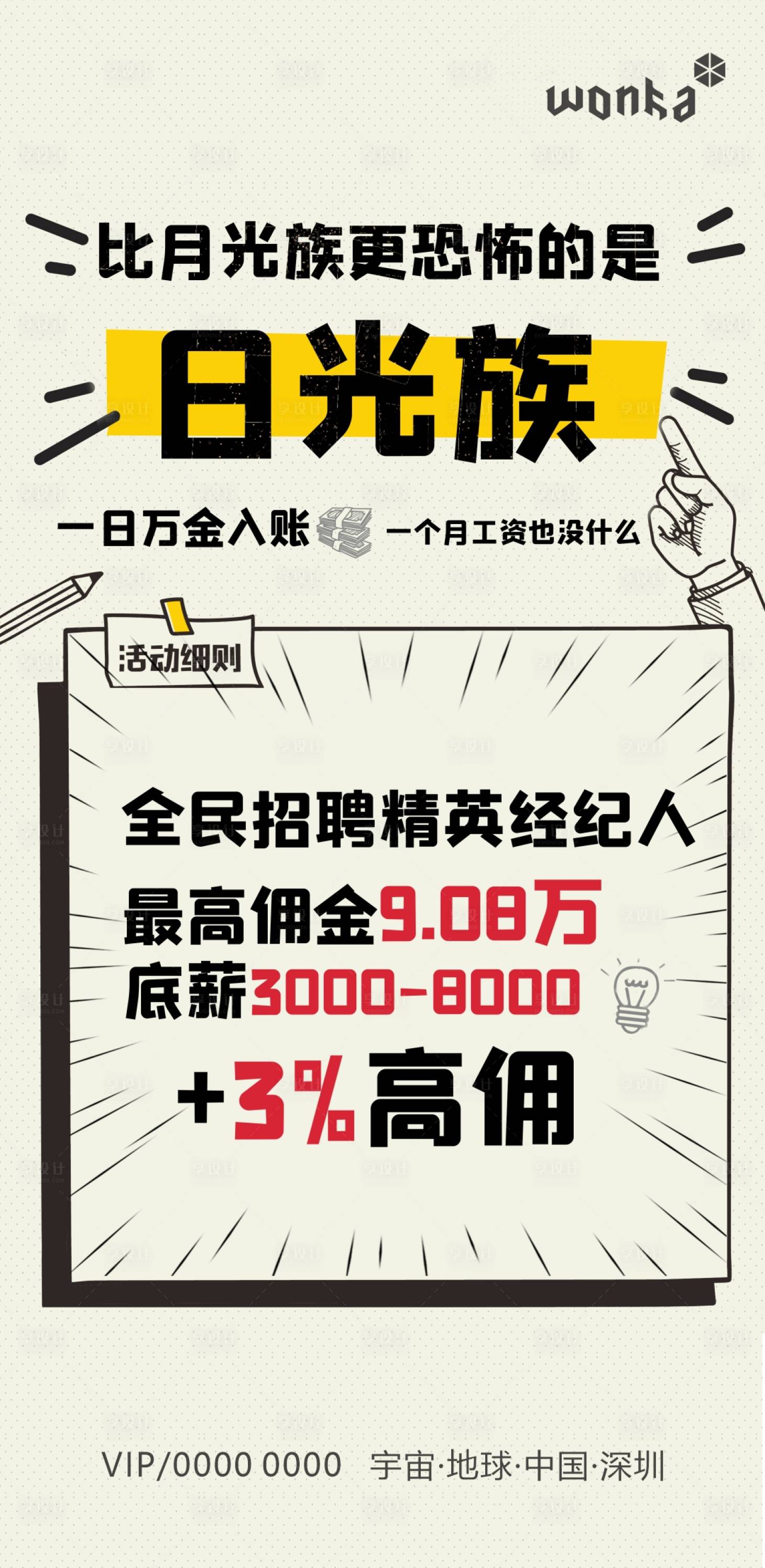 源文件下載【享設計】搜索編號：81450000849265076【房地產招聘全民營銷復古大字報海報】
