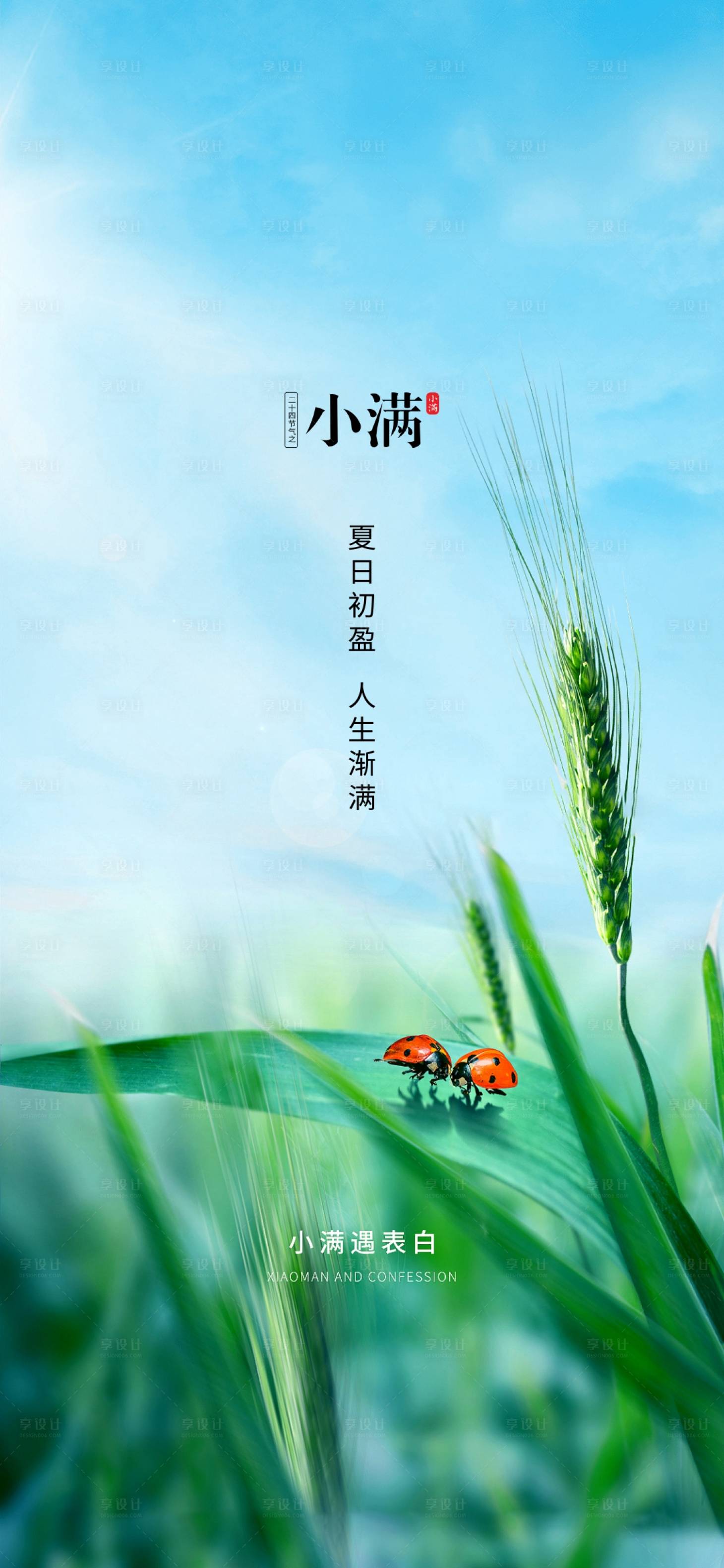 源文件下載【享設(shè)計】搜索編號：56520000968093408【小滿節(jié)氣海報】