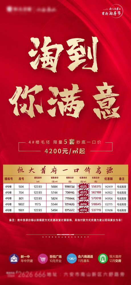 源文件下载【地产红金特价房移动端海报】编号：81790000980034347