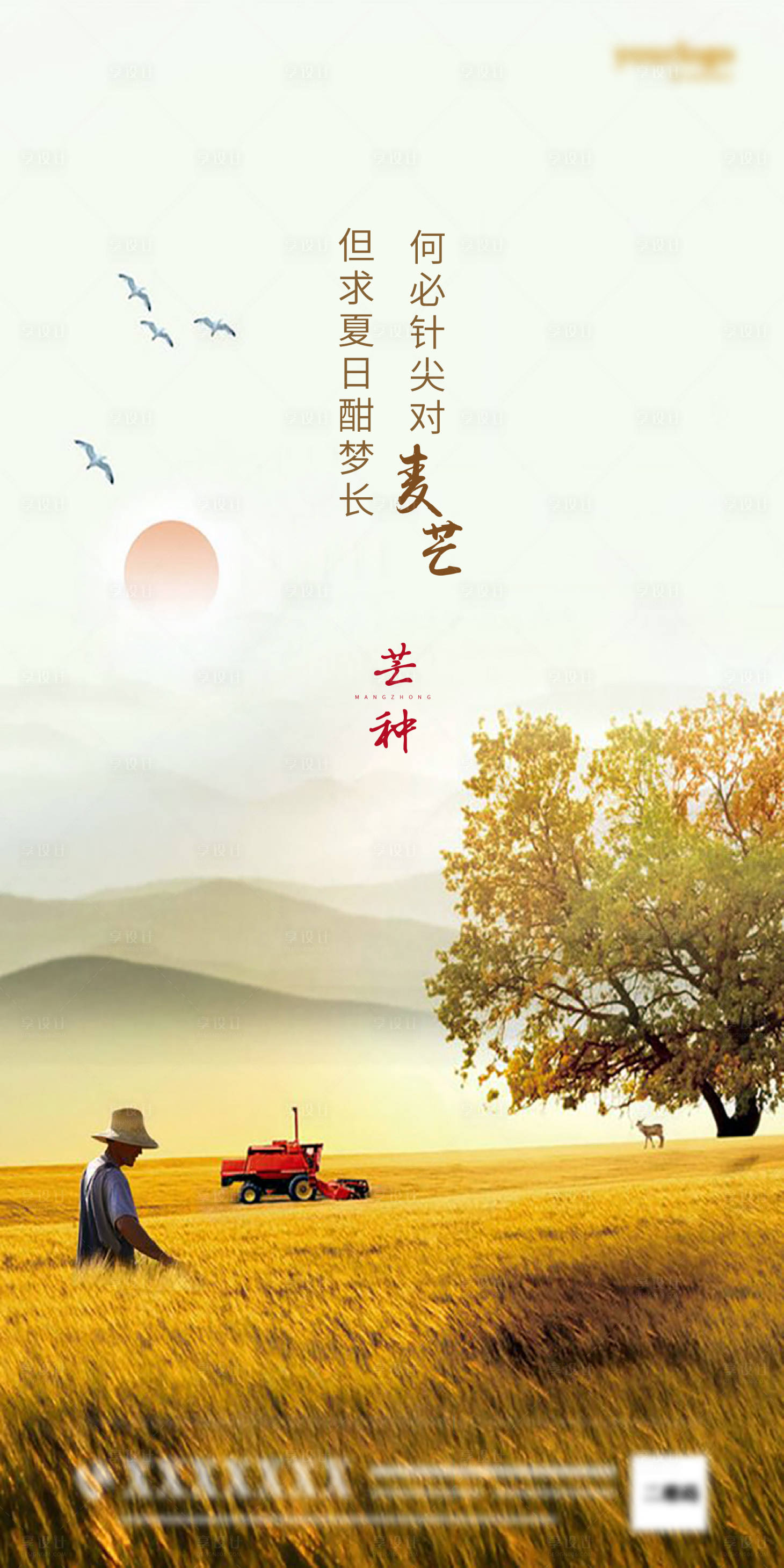 源文件下載【享設計】搜索編號：79500000872462049【二十四節氣之芒種海報】