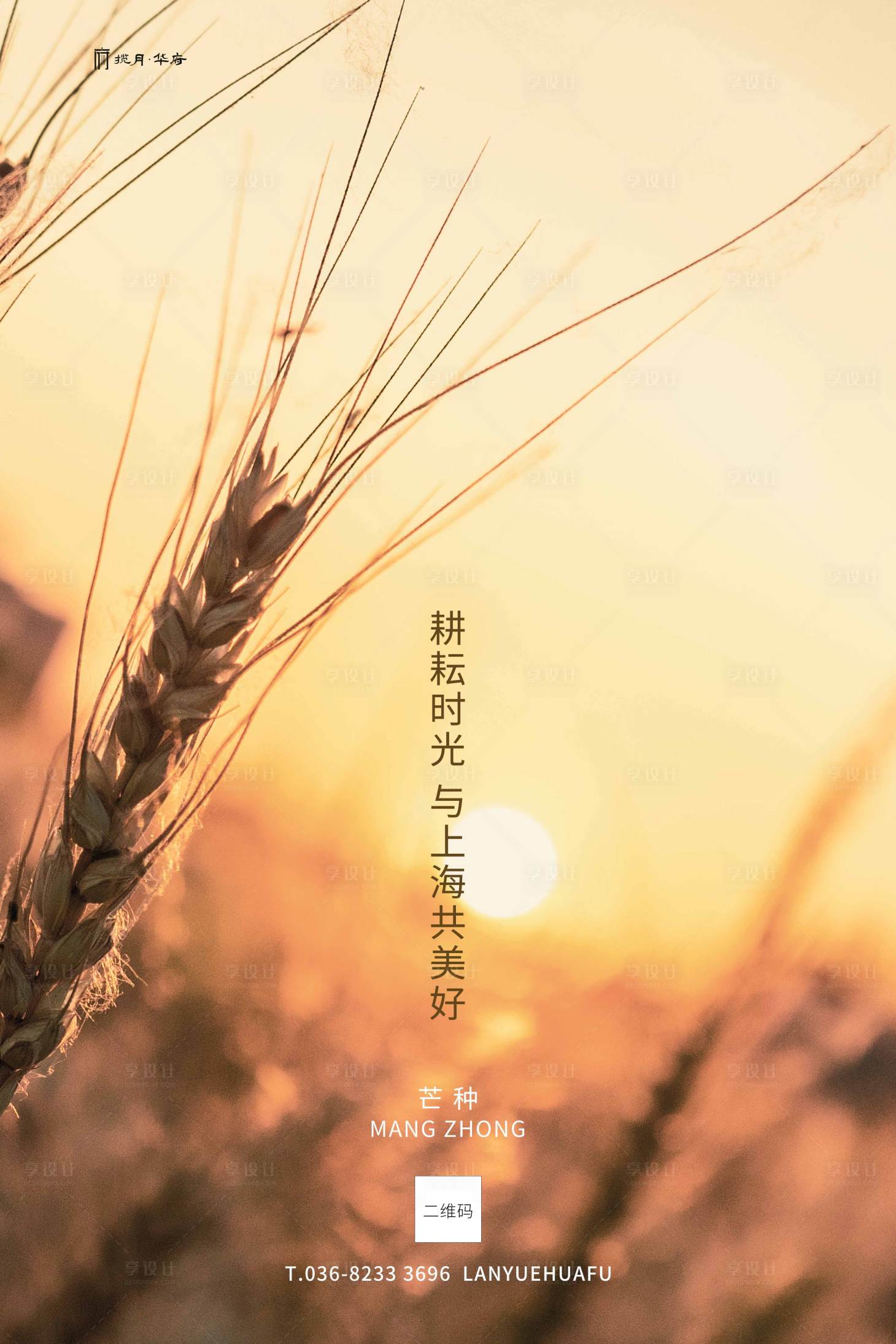 源文件下载【享设计】搜索编号：97510000904453118【棕色芒种写实创意海报】