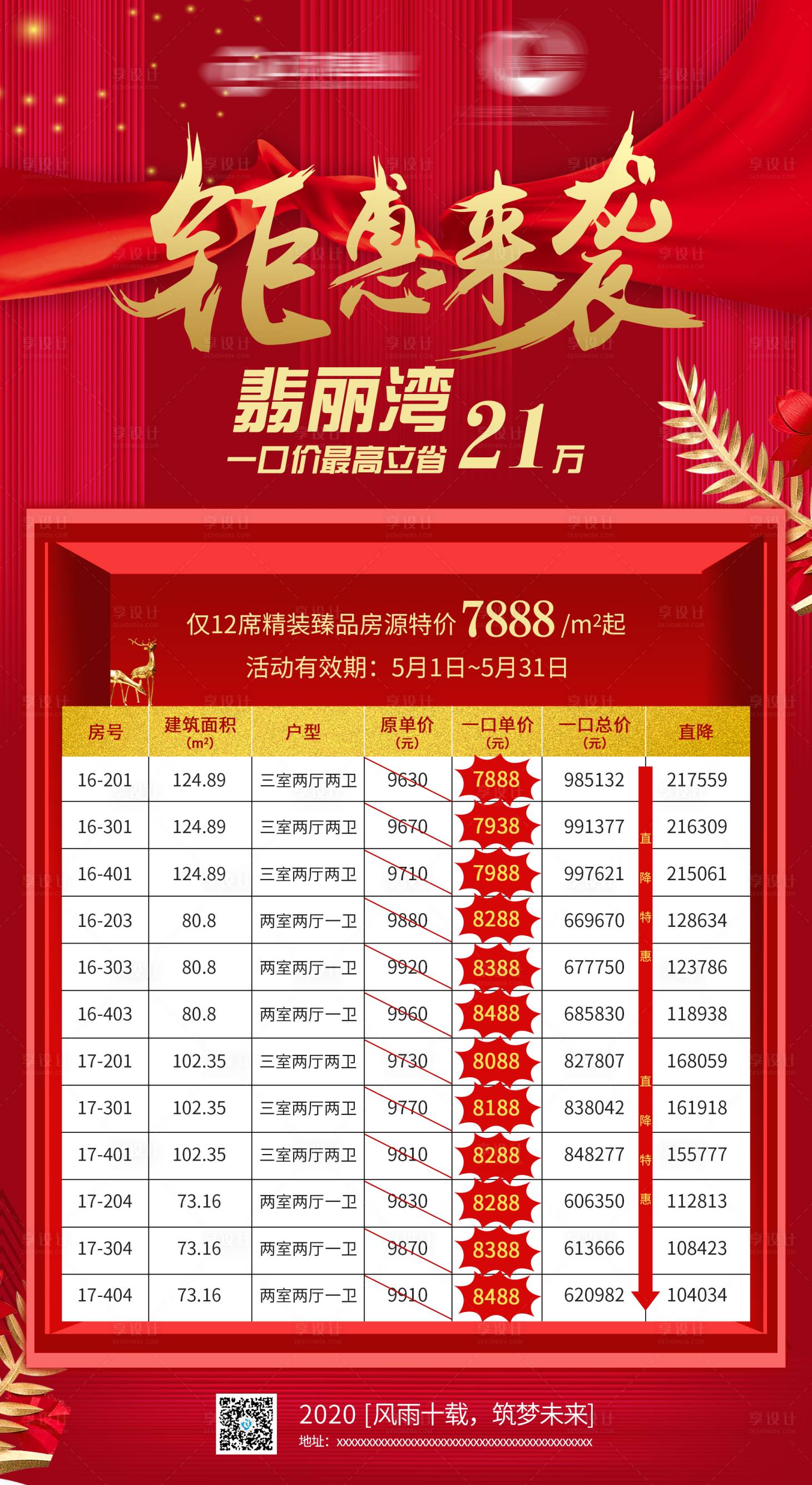 源文件下載【享設(shè)計(jì)】搜索編號(hào)：93680000841145133【房地產(chǎn)紅金特價(jià)房房源海報(bào)】