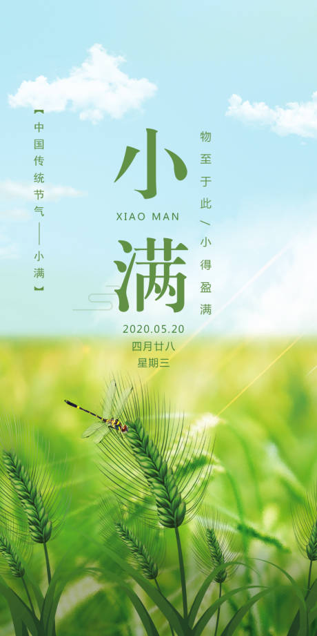 源文件下载【享设计】搜索编号：14860000954039676【小满节气移动端海报】
