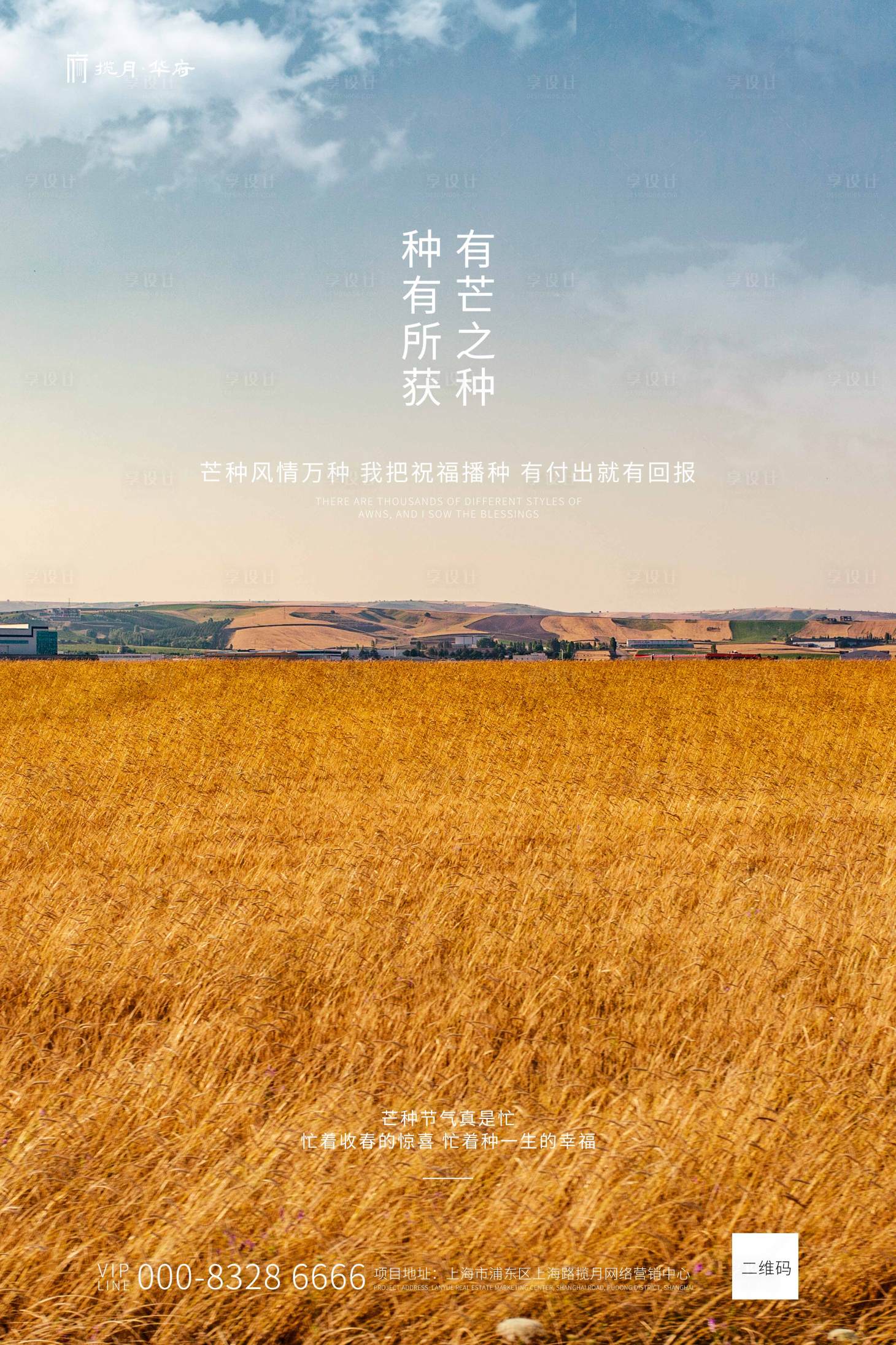 源文件下載【芒種簡約寫實海報】編號：87300000856763518