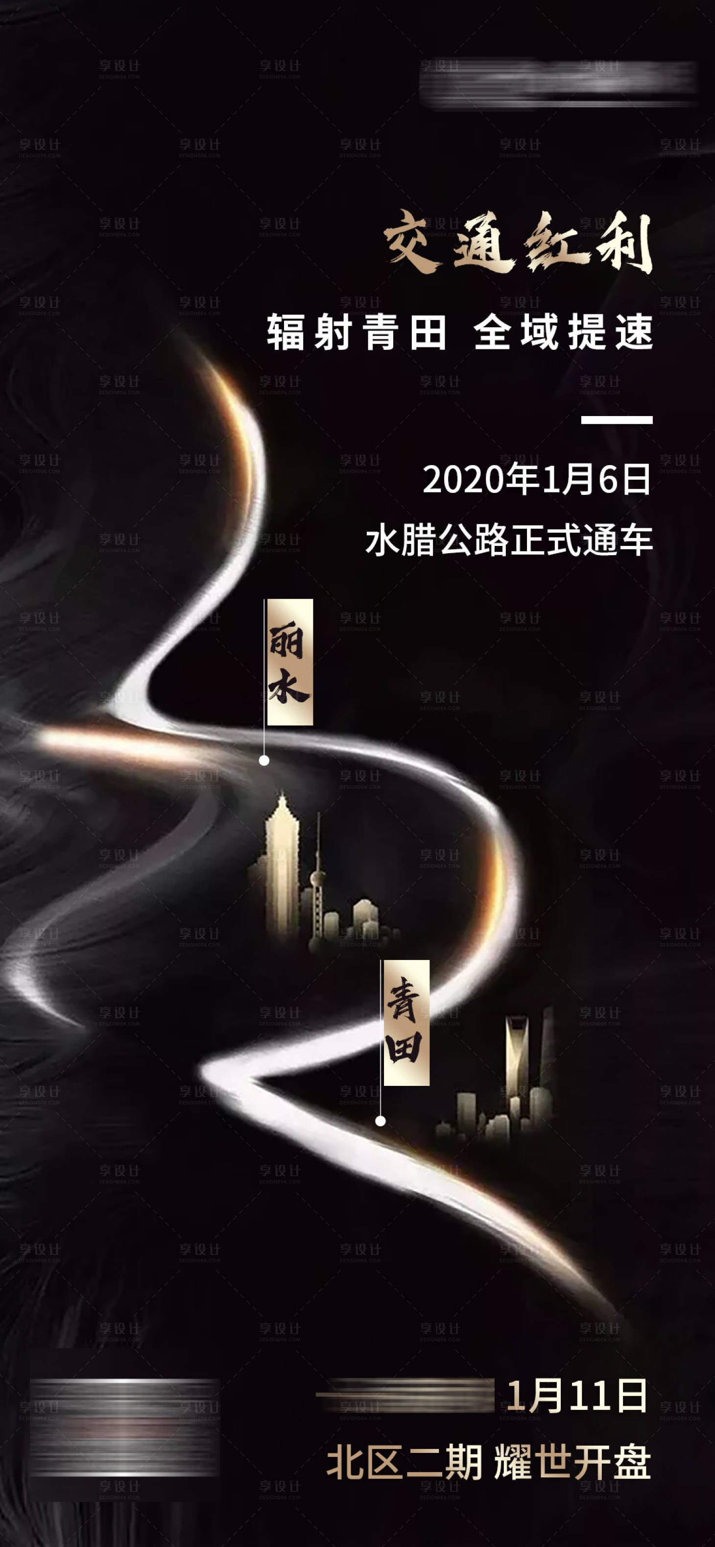 源文件下载【享设计】搜索编号：52170000882904170【地产交通价值点海报】