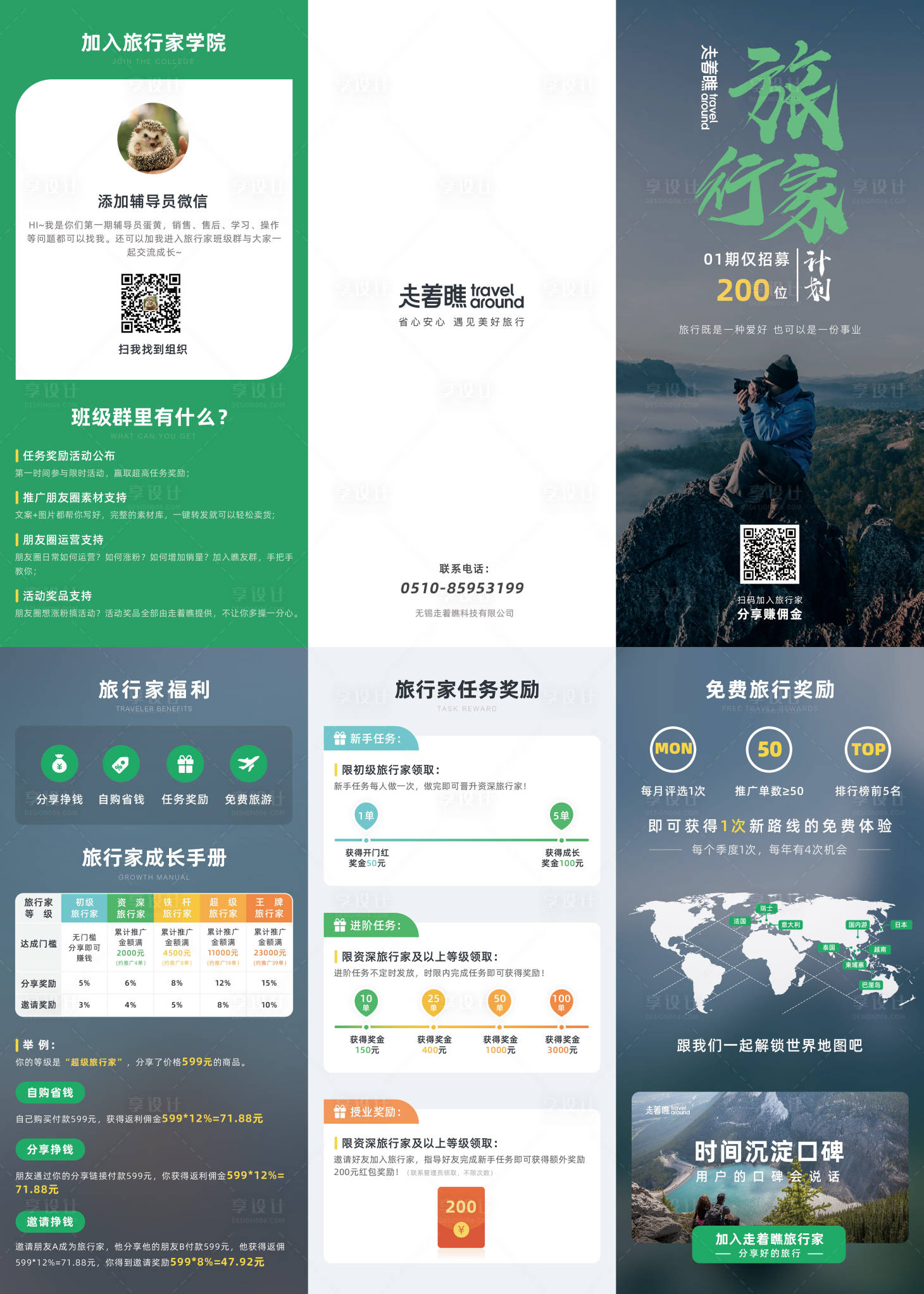 源文件下載【享設計】搜索編號：96150000862189387【旅行家分銷招募三折頁】