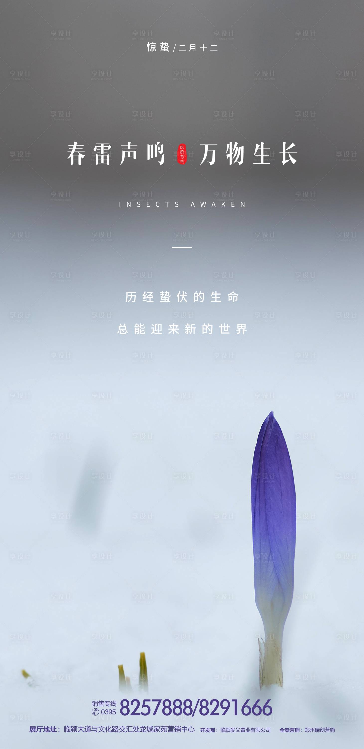 源文件下載【地產驚蟄節氣移動端海報】編號：15540000899328256