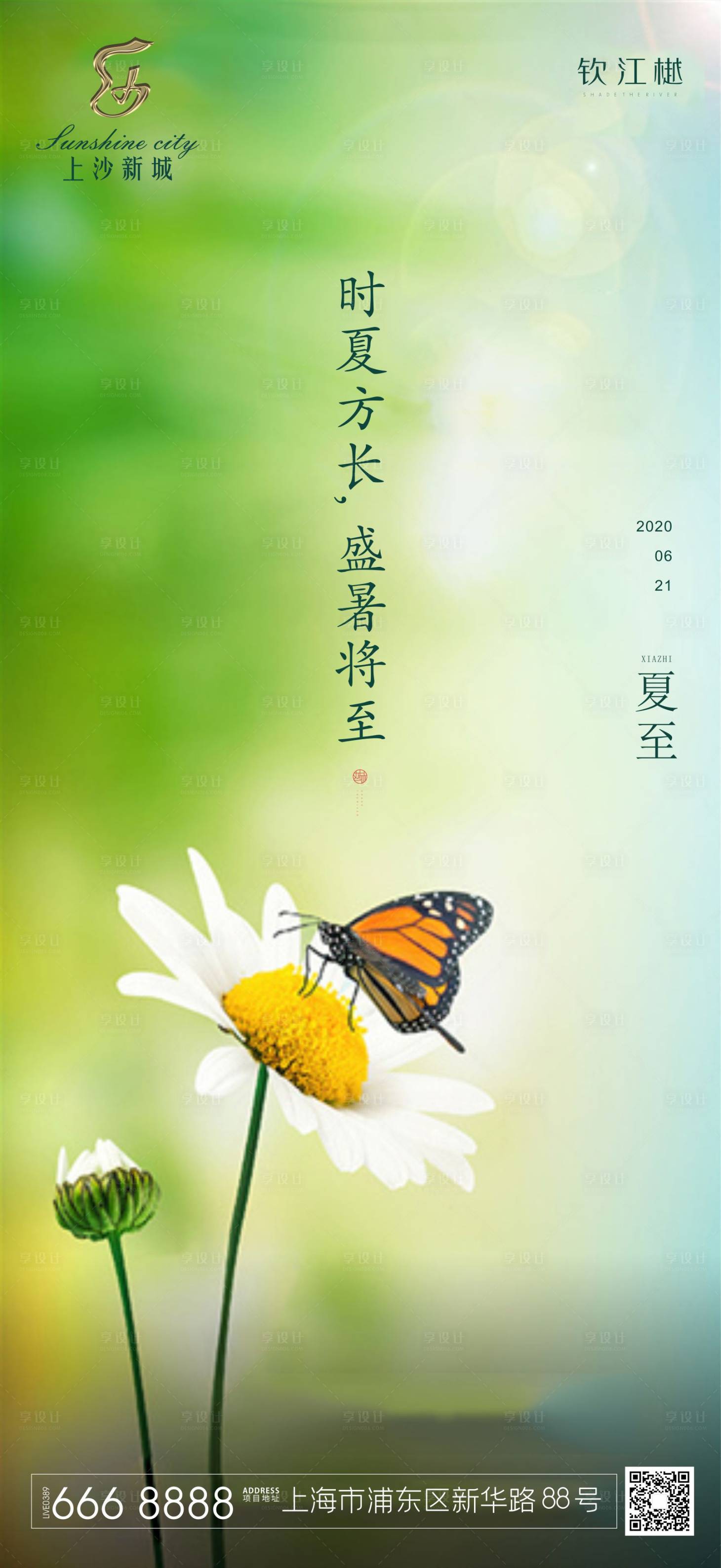 源文件下载【夏至节气清新海报】编号：60840001170735383