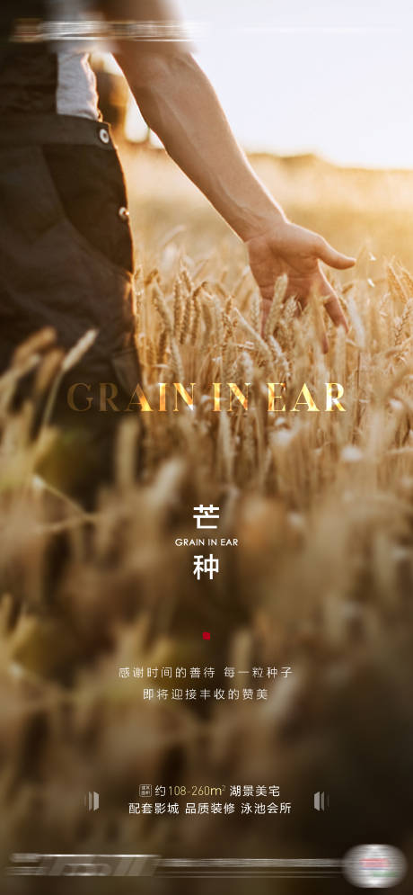 源文件下载【房地产芒种节气农历节日谷物丰收海报】编号：21040001066588429
