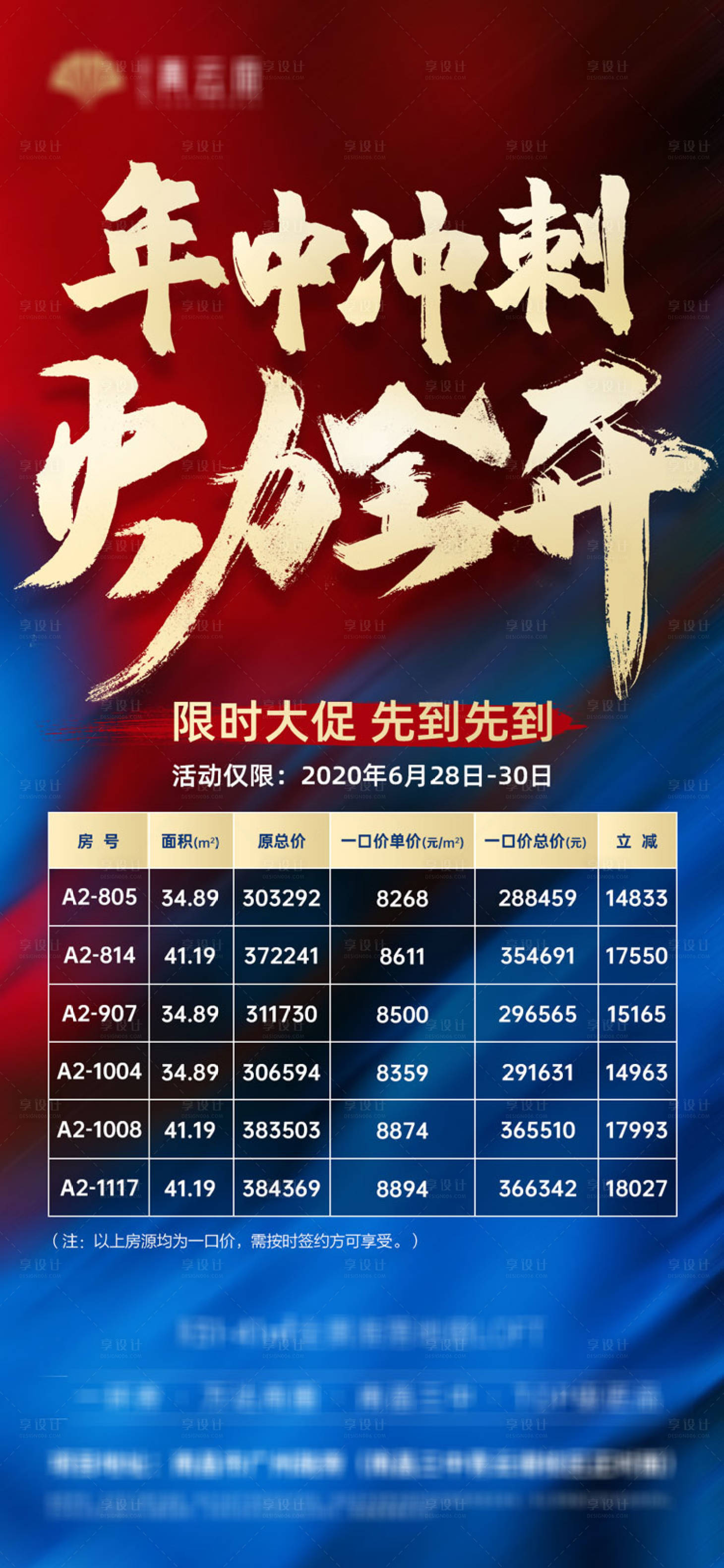 源文件下載【享設計】搜索編號：83090001245641013【地產年中沖刺特價房海報】