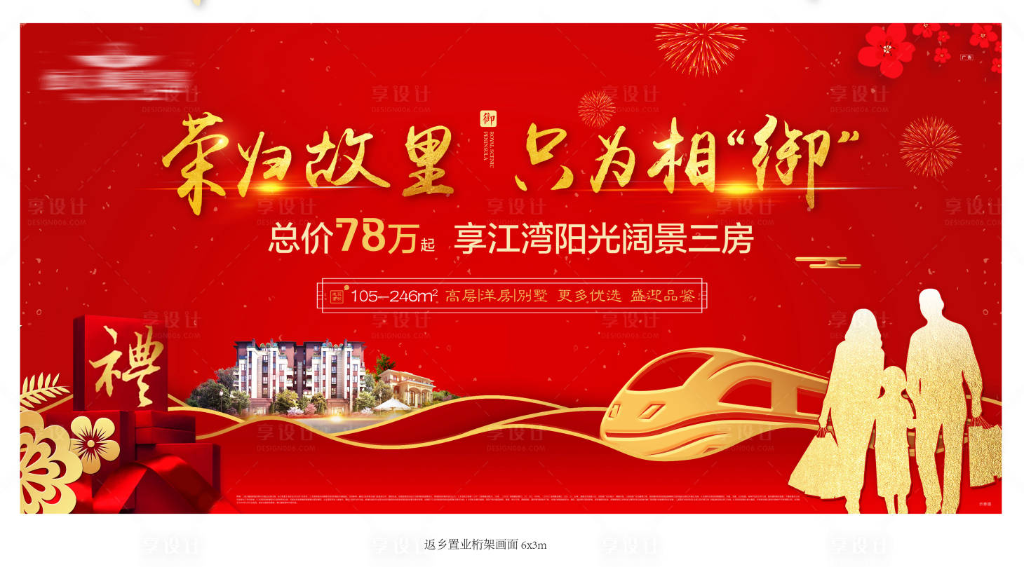 源文件下载【地产返乡置业海报展板】编号：27810001182737608