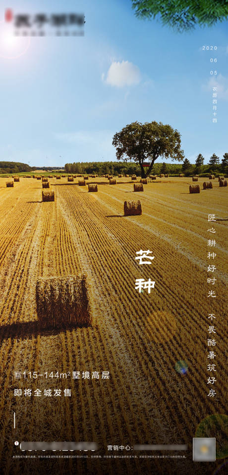源文件下载【房地产芒种节气海报】编号：26310001035857167
