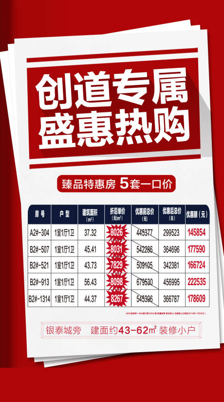 源文件下載【享設計】搜索編號：92520001143283363【地產(chǎn)大字報特價房源】