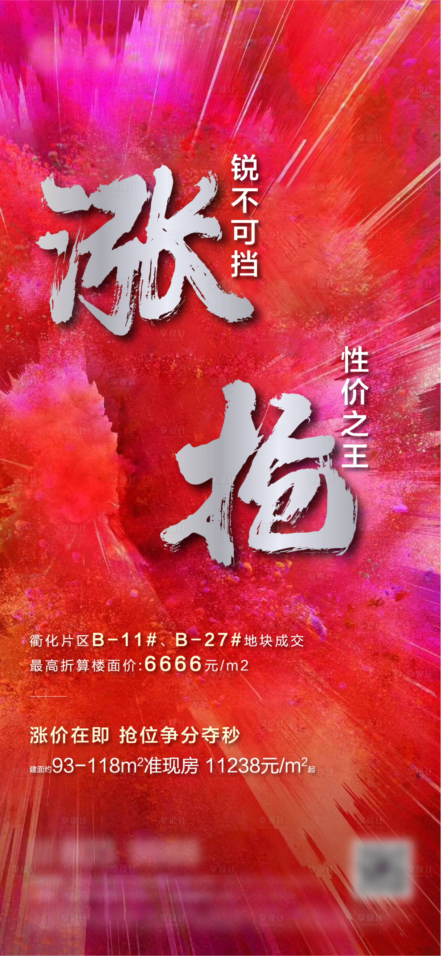 源文件下载【房地产土拍热销涨价海报】编号：53880001149047916