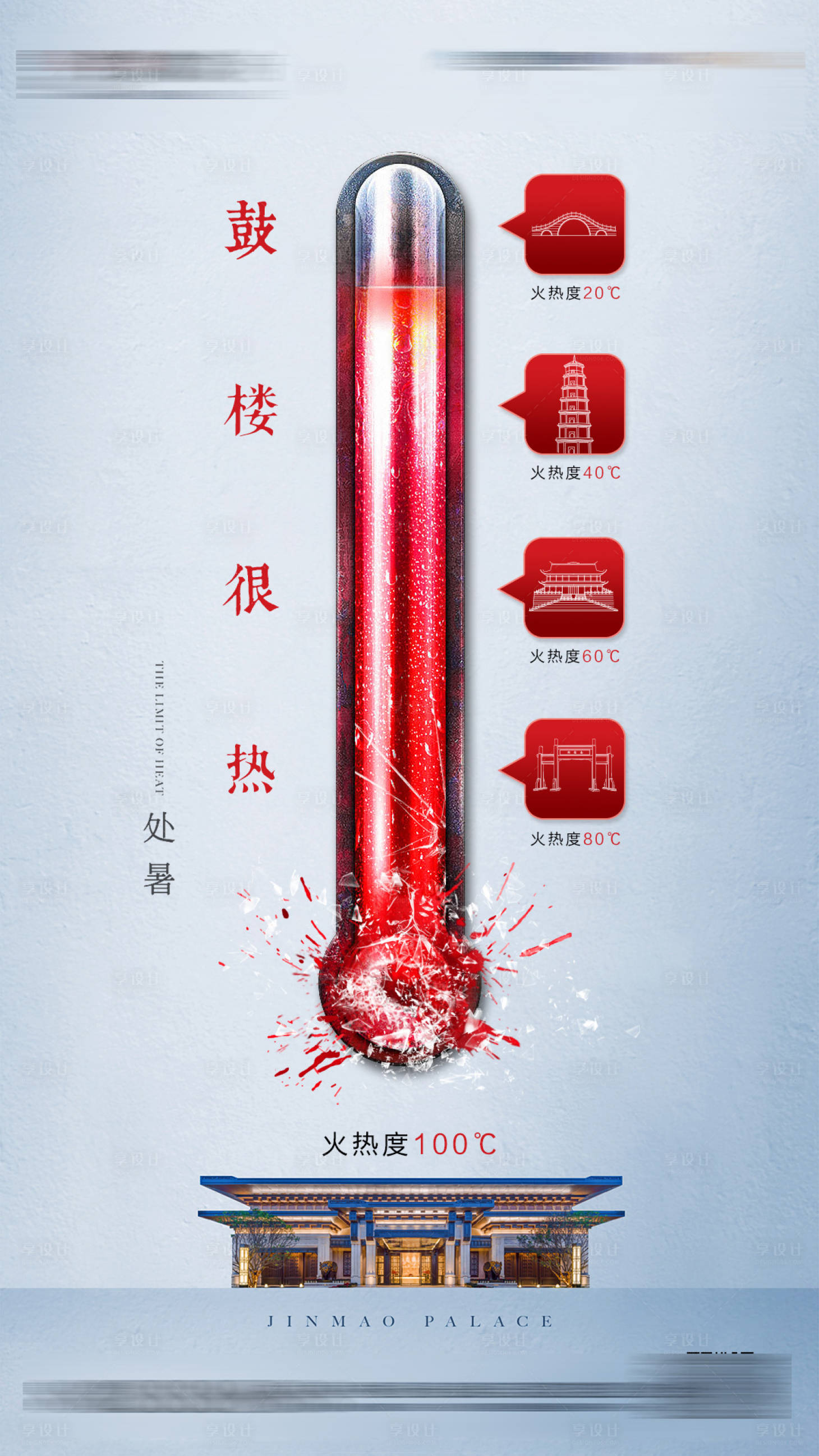 源文件下載【享設(shè)計(jì)】搜索編號(hào)：98450001192308451【處暑高溫溫度計(jì)高檔豪宅海報(bào)】