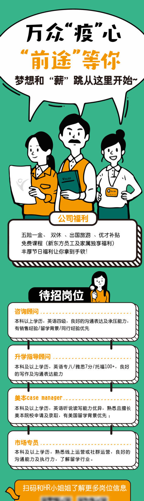 源文件下载【招聘长图插画移动端海报】编号：44960001166959074
