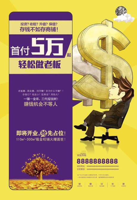 源文件下載【黃色地產商鋪海報】編號：63880001203199288