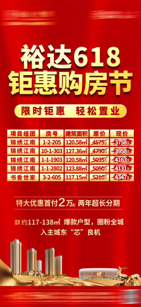 源文件下载【房地产红金特价房海报】编号：33780001185287812