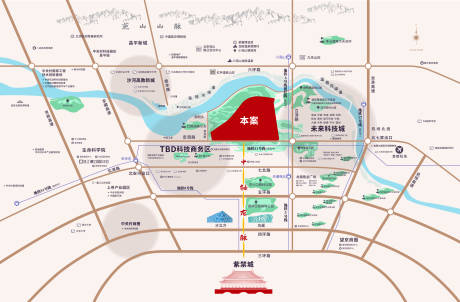 源文件下载【享设计】搜索编号：79320001255054055【地产区位图】
