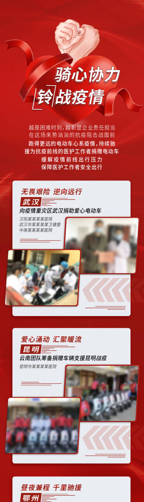 源文件下载【疫情捐车红色长图】编号：84820001046096890