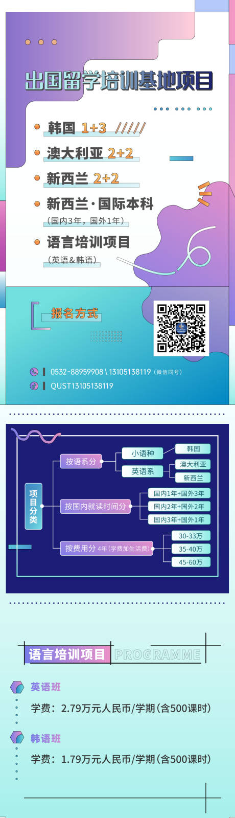 源文件下载【紫色复古渐变留学项目移动H5长图】编号：47030001258494670