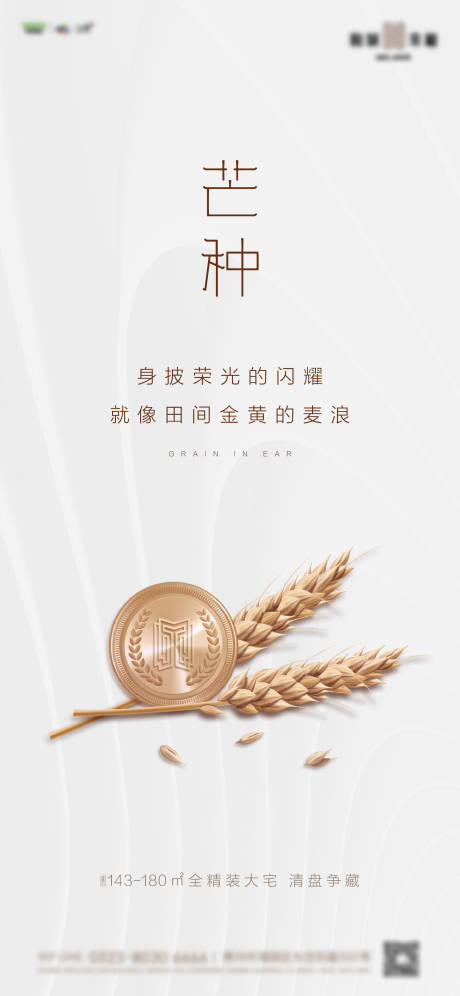 源文件下载【地产芒种节气移动端海报】编号：64880001050719455