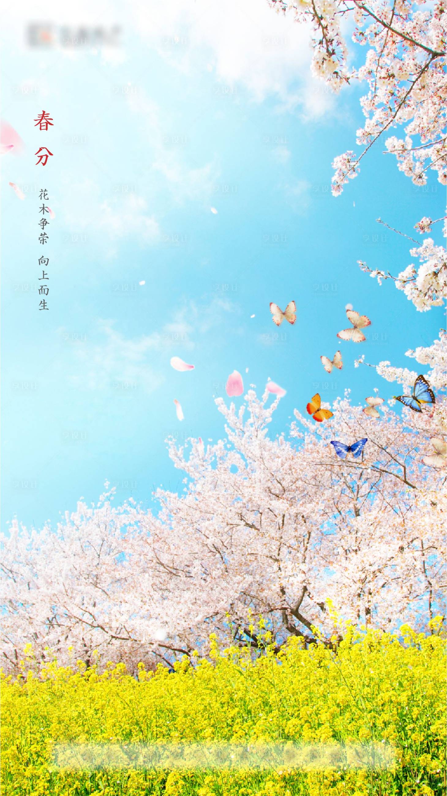 源文件下载【享设计】搜索编号：28170001193634093【春分节气清新海报】