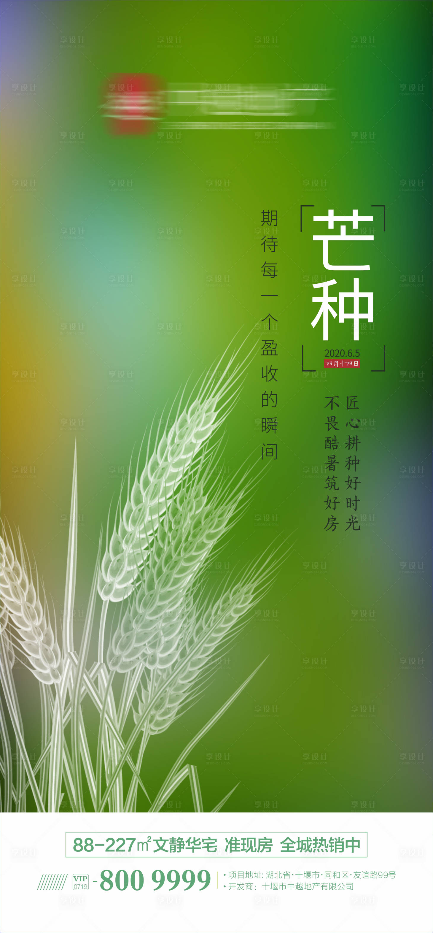 源文件下载【享设计】搜索编号：85110001064866937【地产节气芒种海报】