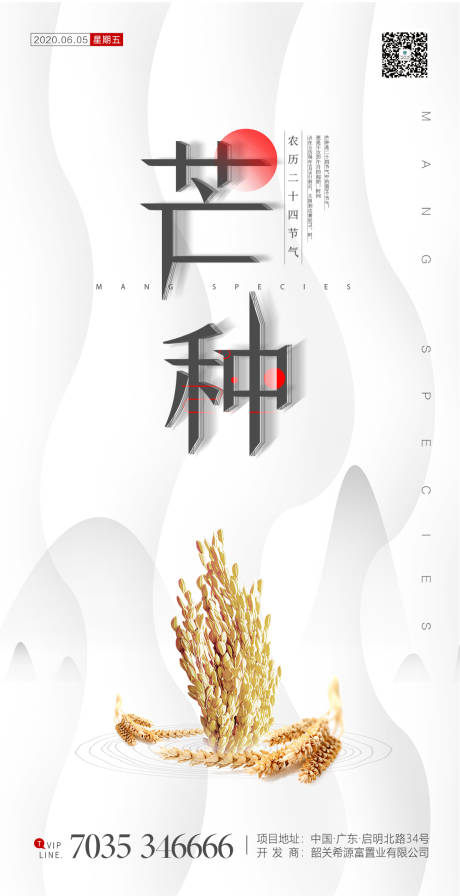 编号：20200604194849325【享设计】源文件下载-简约中国风芒种海报