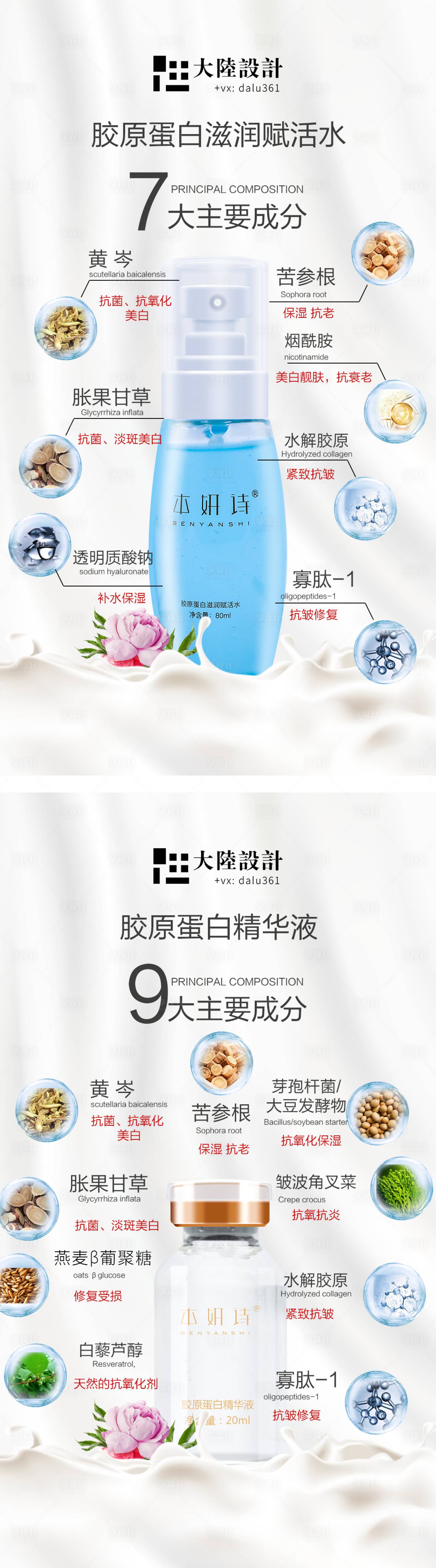 源文件下载【化妆品主题成分宣传海报】编号：83370001202114111