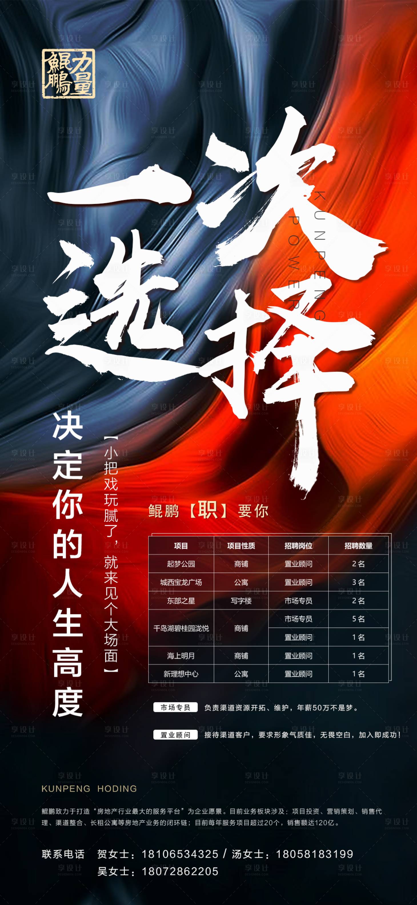 源文件下载【地产招聘移动端海报】编号：61220001048089058