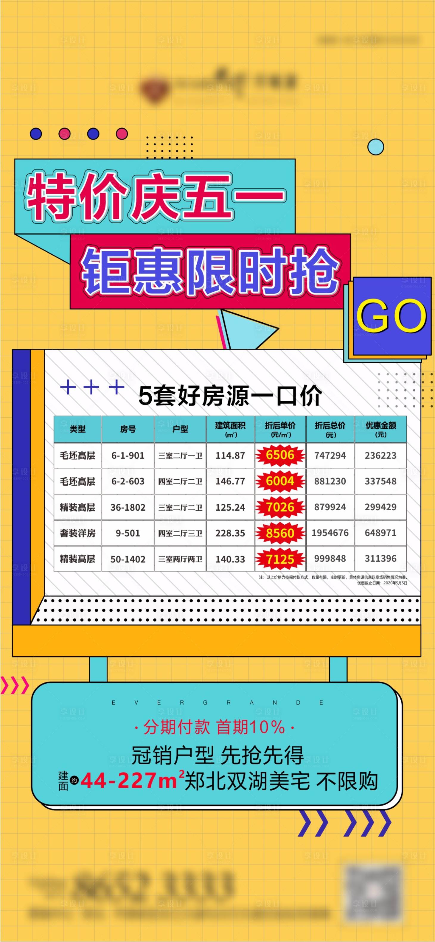 源文件下载【享设计】搜索编号：64970001199179095【特价房五一优惠海报】