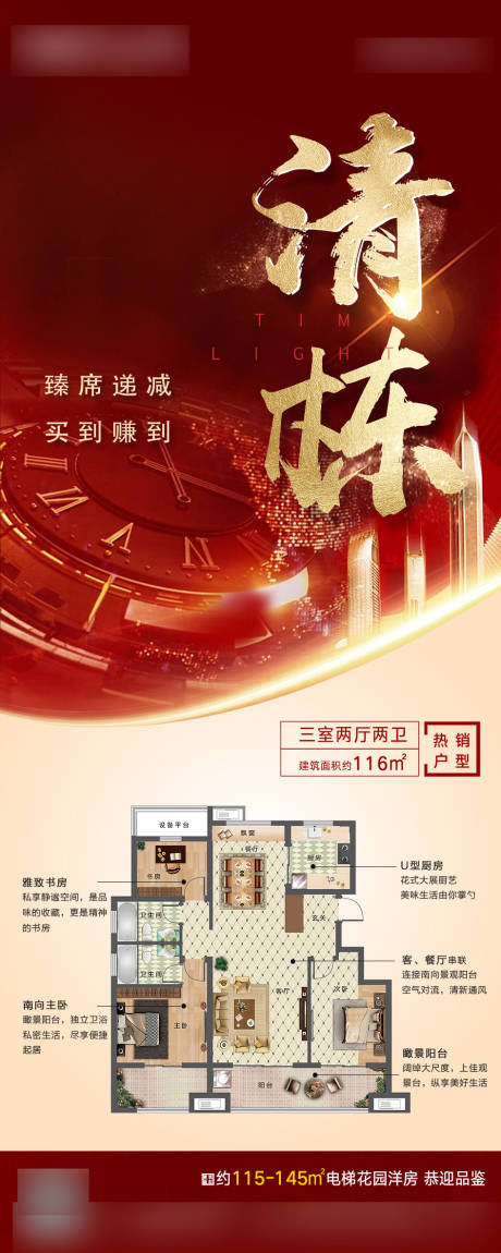源文件下载【清栋热销户型解析海报】编号：73850001076484363