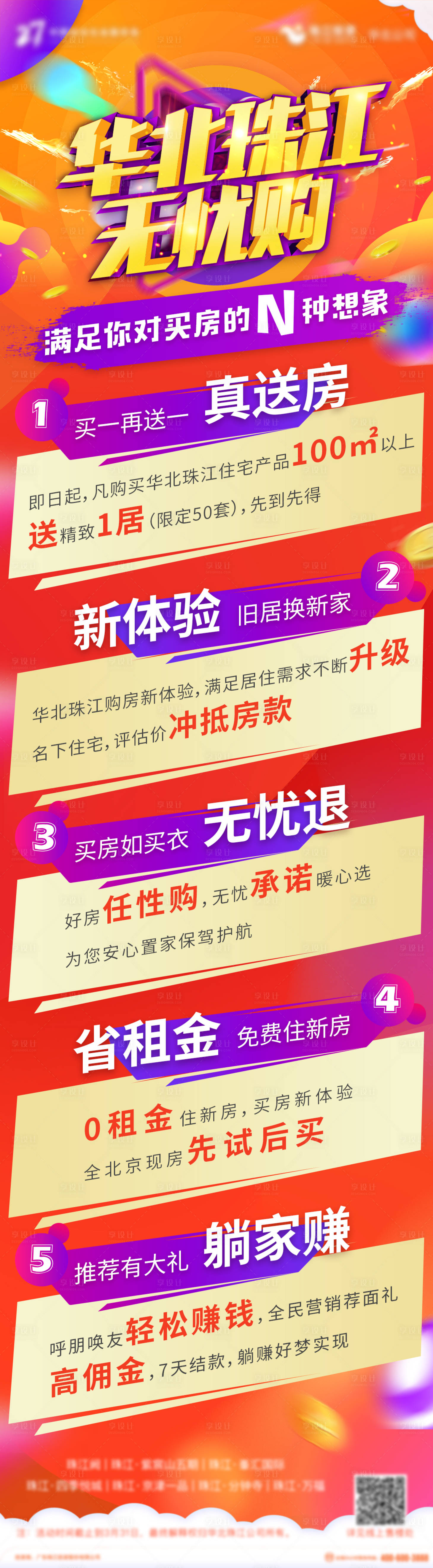 源文件下载【享设计】搜索编号：75630001148586304【房地产营销政策活动长图海报】