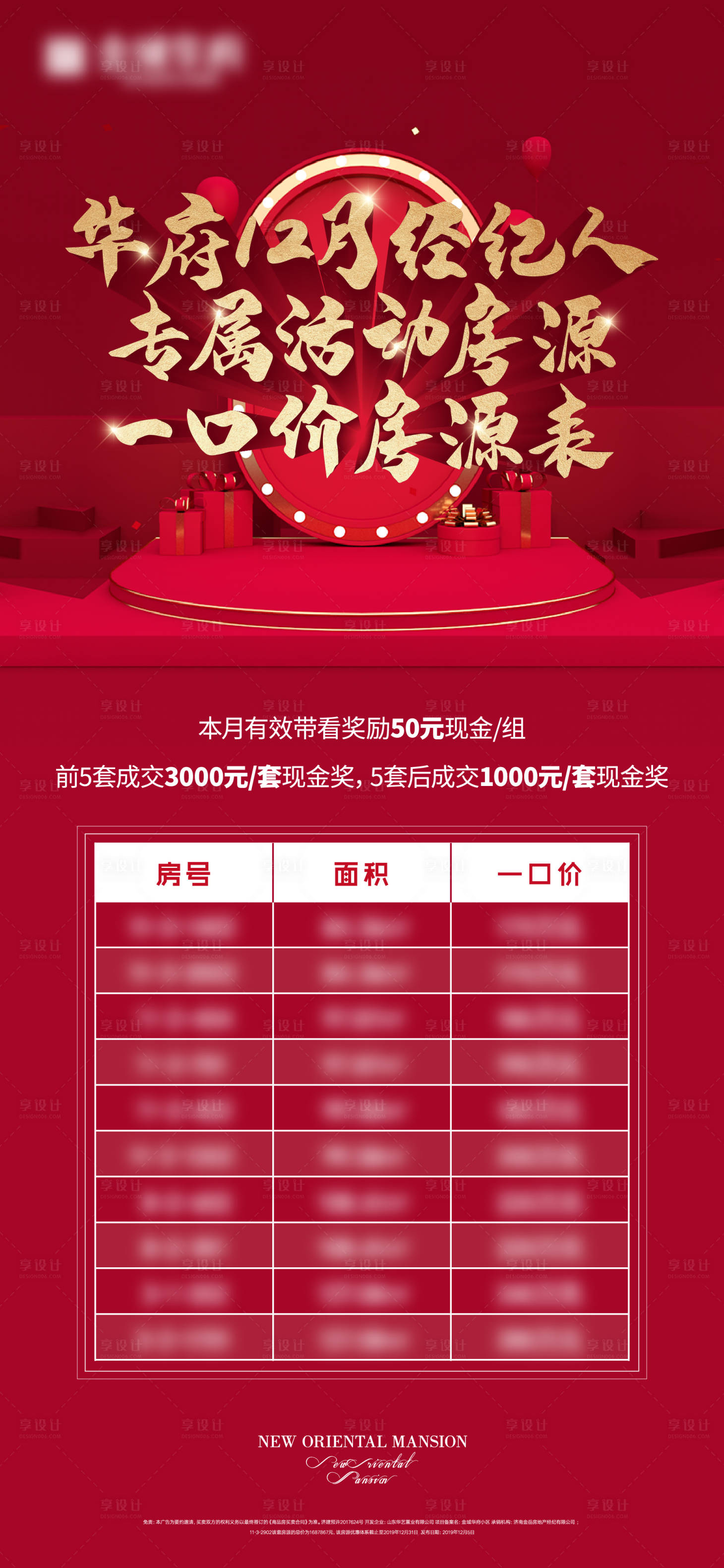 源文件下載【享設計】搜索編號：62640001164197467【地產紅色開盤經紀人房價海報】