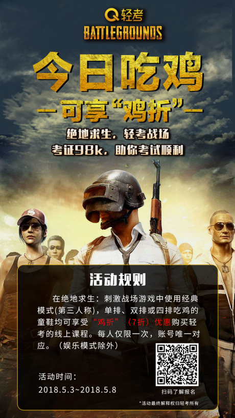 源文件下载【绝地求生吃鸡活动教育海报】编号：98240001271856278