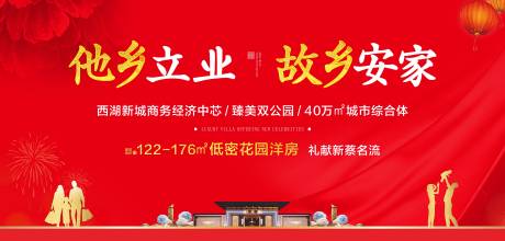 源文件下载【房地产楼体展板】编号：12860001083239158