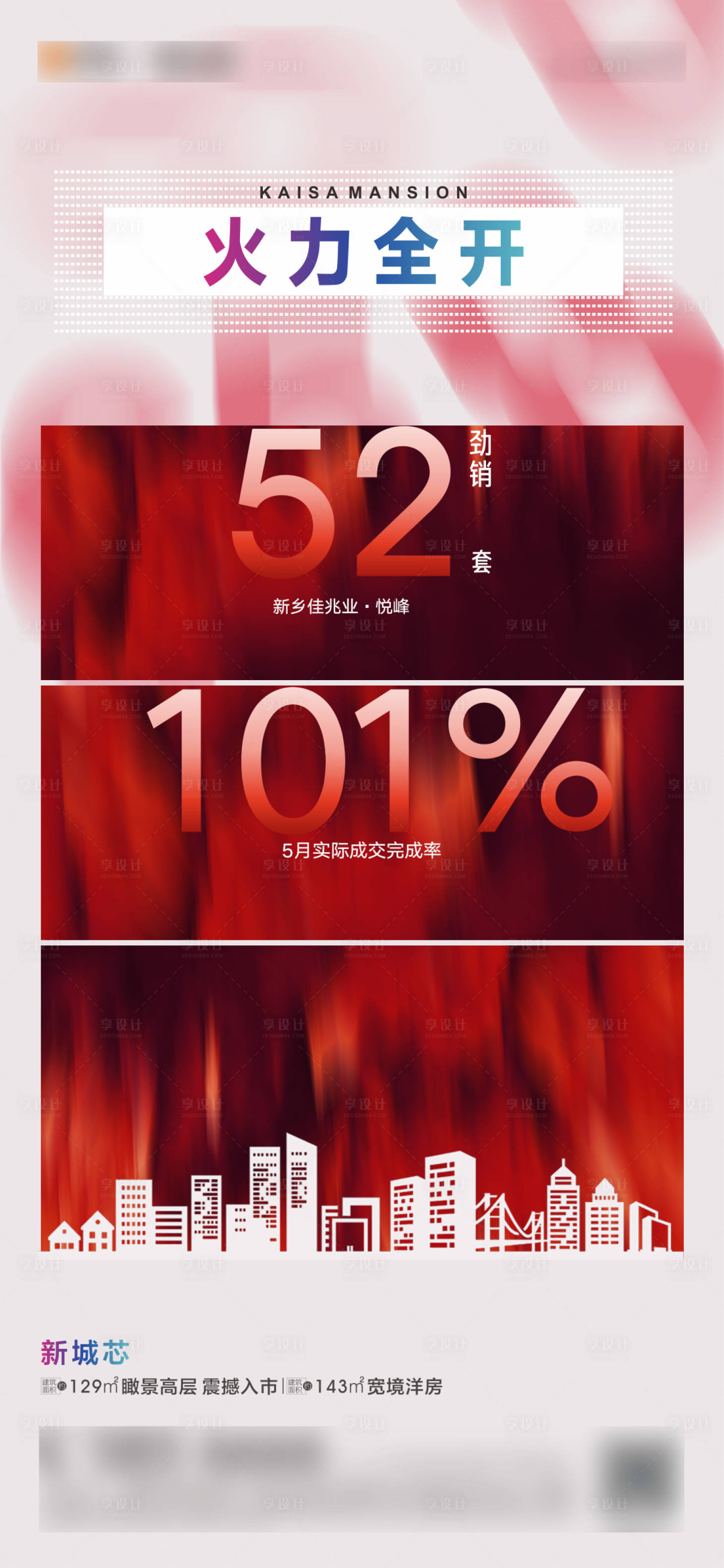 源文件下载【享设计】搜索编号：41980001461448947【地产热销数字海报】