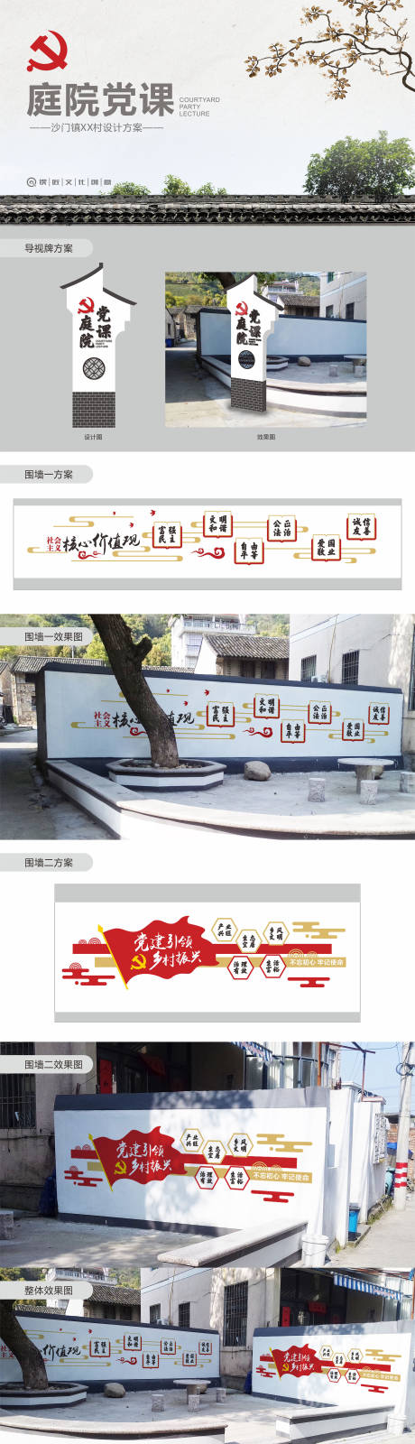 源文件下载【庭院党建文化墙提案】编号：96000001309768150