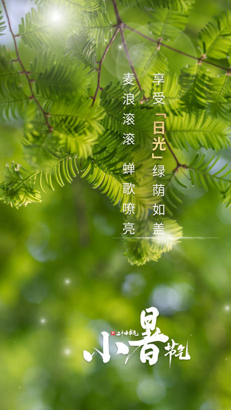 源文件下载【享设计】搜索编号：55120001278144707【小暑节气移动端海报】
