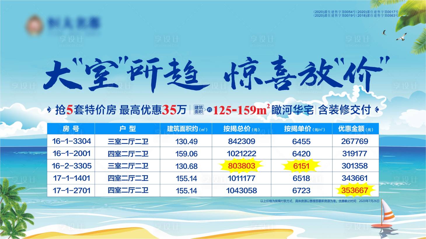源文件下载【享设计】搜索编号：50110001536533648【地产夏季特价房】