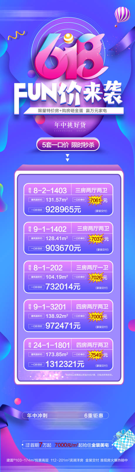源文件下载【地产特价房618长图海报】编号：32980001451238114