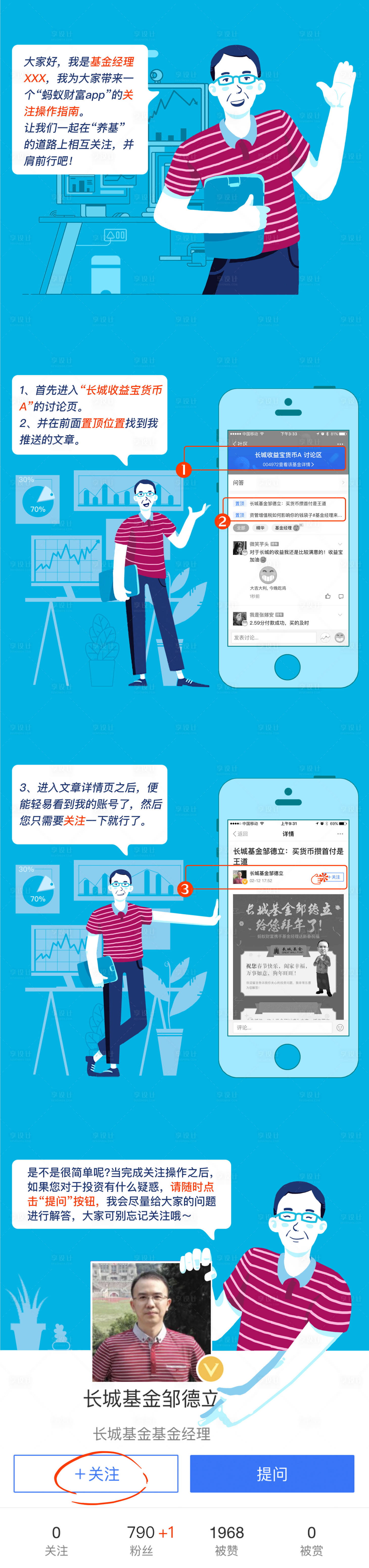 源文件下载【享设计】搜索编号：20470001513928843【金融理财操作说明插画长图】
