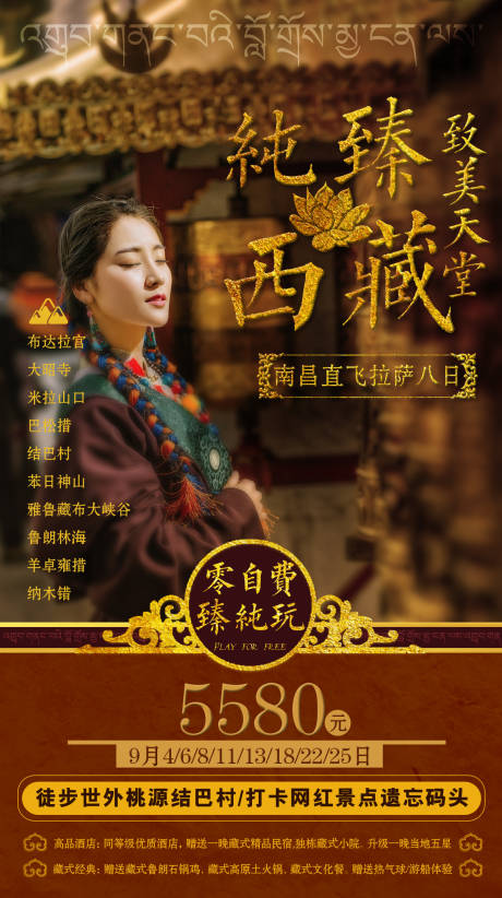 编号：20200731174552552【享设计】源文件下载-纯臻西藏旅游海报