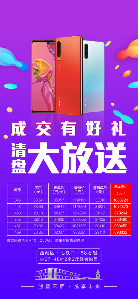源文件下載【享設計】搜索編號：90110001475906291【房地產清盤活動海報】
