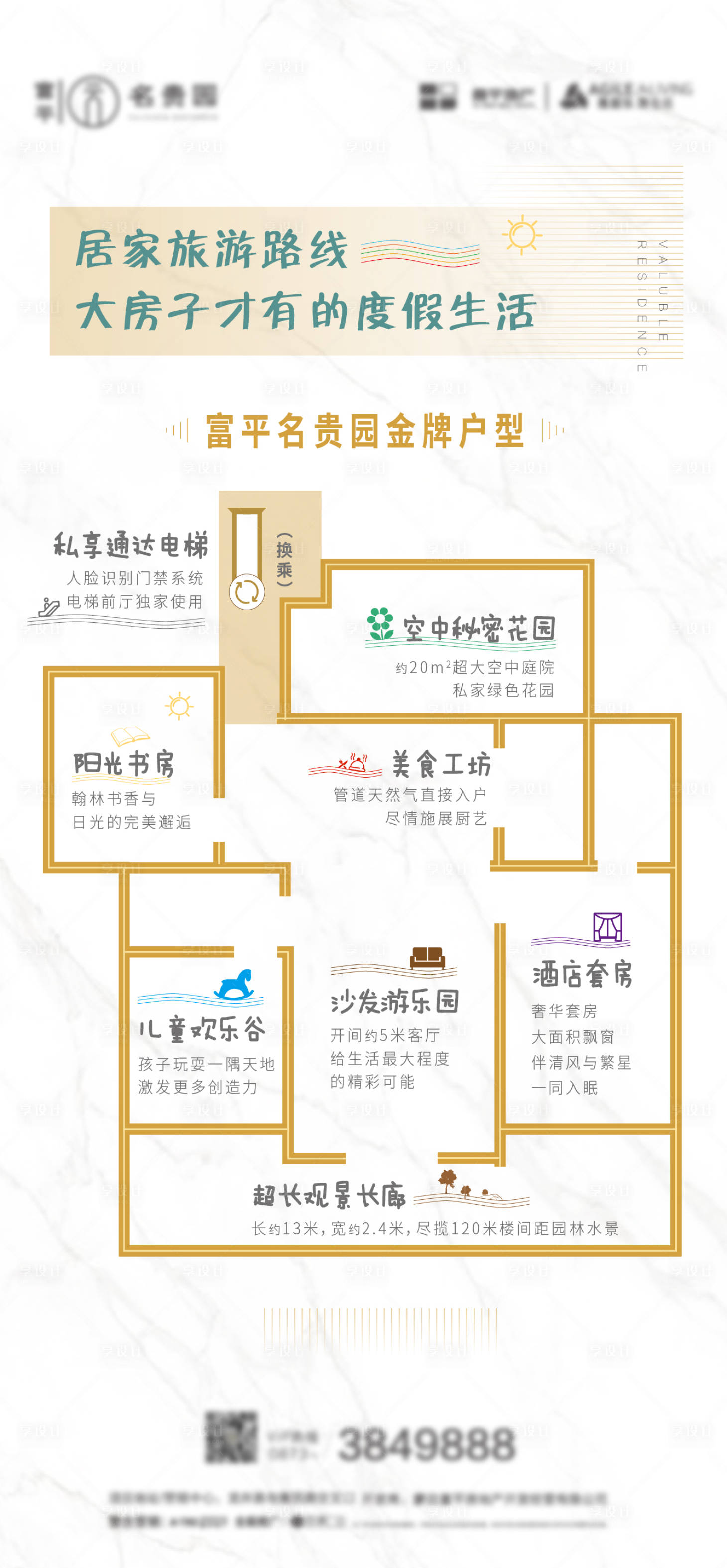 源文件下載【享設計】搜索編號：48730001360456908【地產戶型價值點海報】