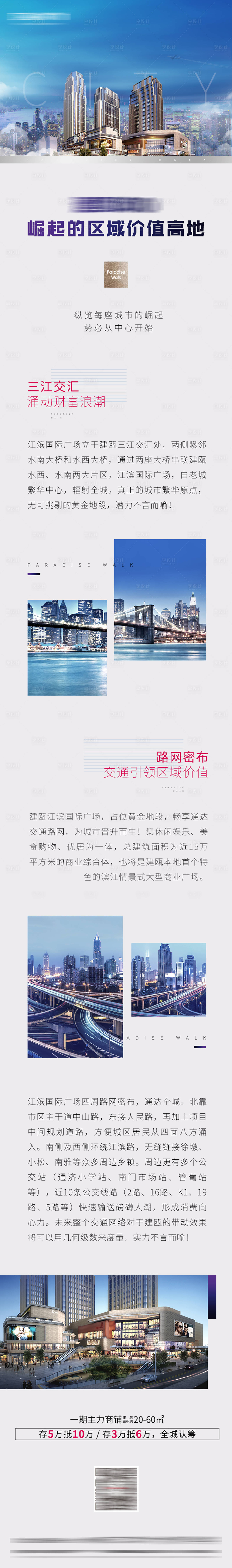 源文件下载【房地产区域价值点长图海报】编号：20200725115336462