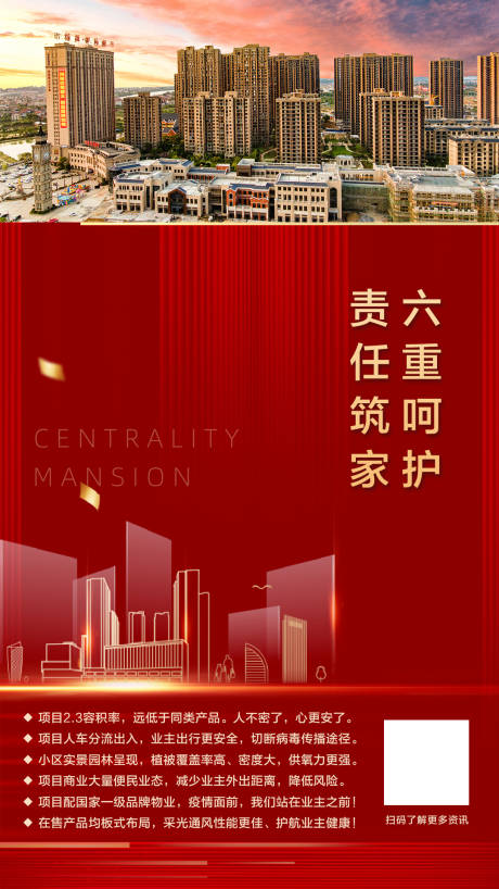 地产人车分流宣传海报
