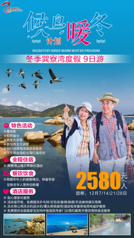 编号：20200709180424648【享设计】源文件下载-候鸟暖冬旅游海报