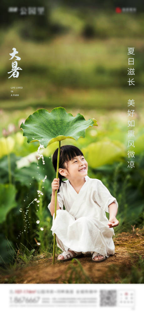 源文件下载【大暑节气移动端海报】编号：51080001417537440